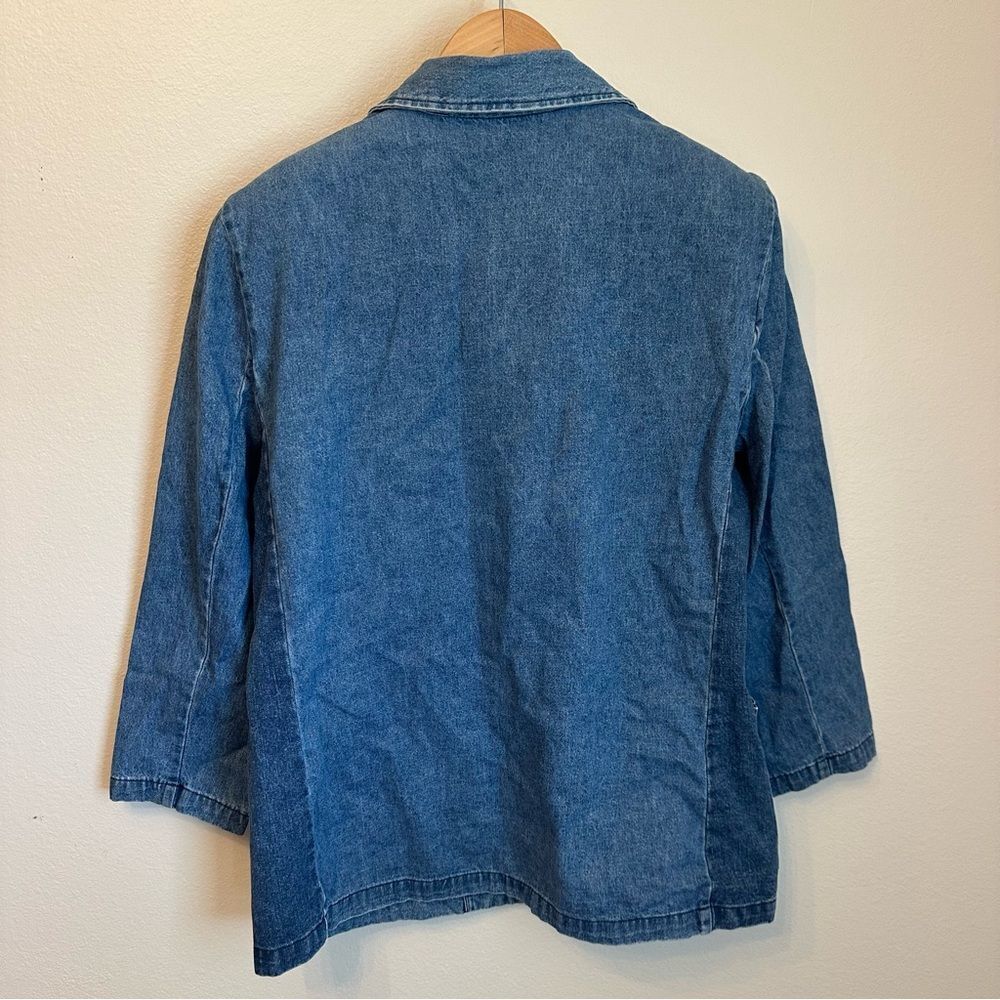 Pierre Lamonte Vintage Blue Denim Jean Blazer with Embellishing - Picture 6 of 6